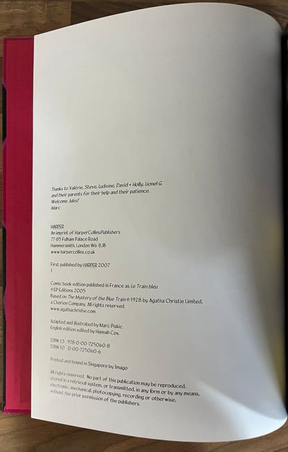 Agatha Christie: The Mystery of the Blue Train, Graphic Novel Adapted by Marc Piskic