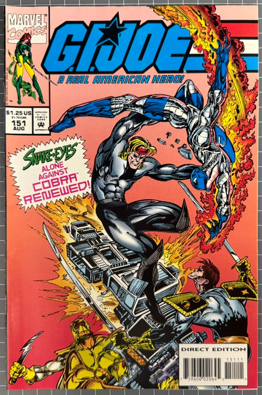 🔑 G.I. JOE: A REAL AMERICAN HERO #151 [MARVEL COMICS] *SNAKE EYES* 1994 VF+