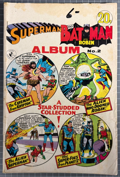 🔑 SUPERMAN AND BATMAN ALBUM #2 [COLOUR COMICS] AUSTRALIAN 1968
