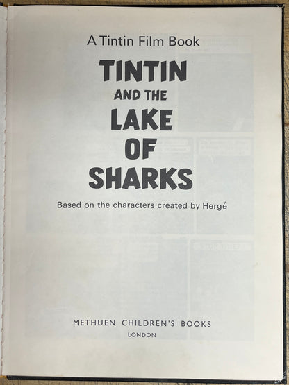 Tintin and the Lake of Sharks by Herge, Hardcover, 1974, Tintin Film Book