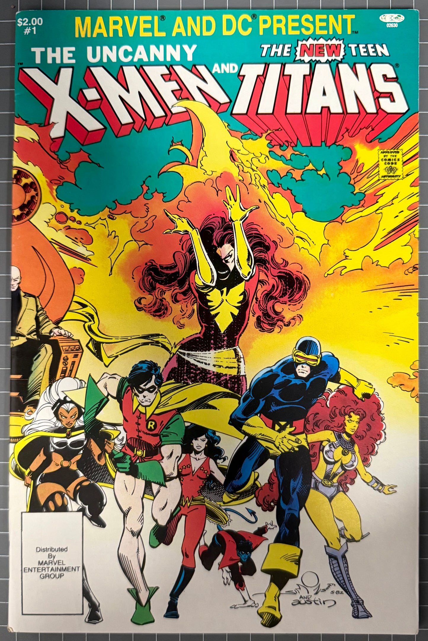 MARVEL AND DC PRESENT: UNCANNY X-MEN AND NEW TEEN TITANS #1 COMIC 1982 VF-