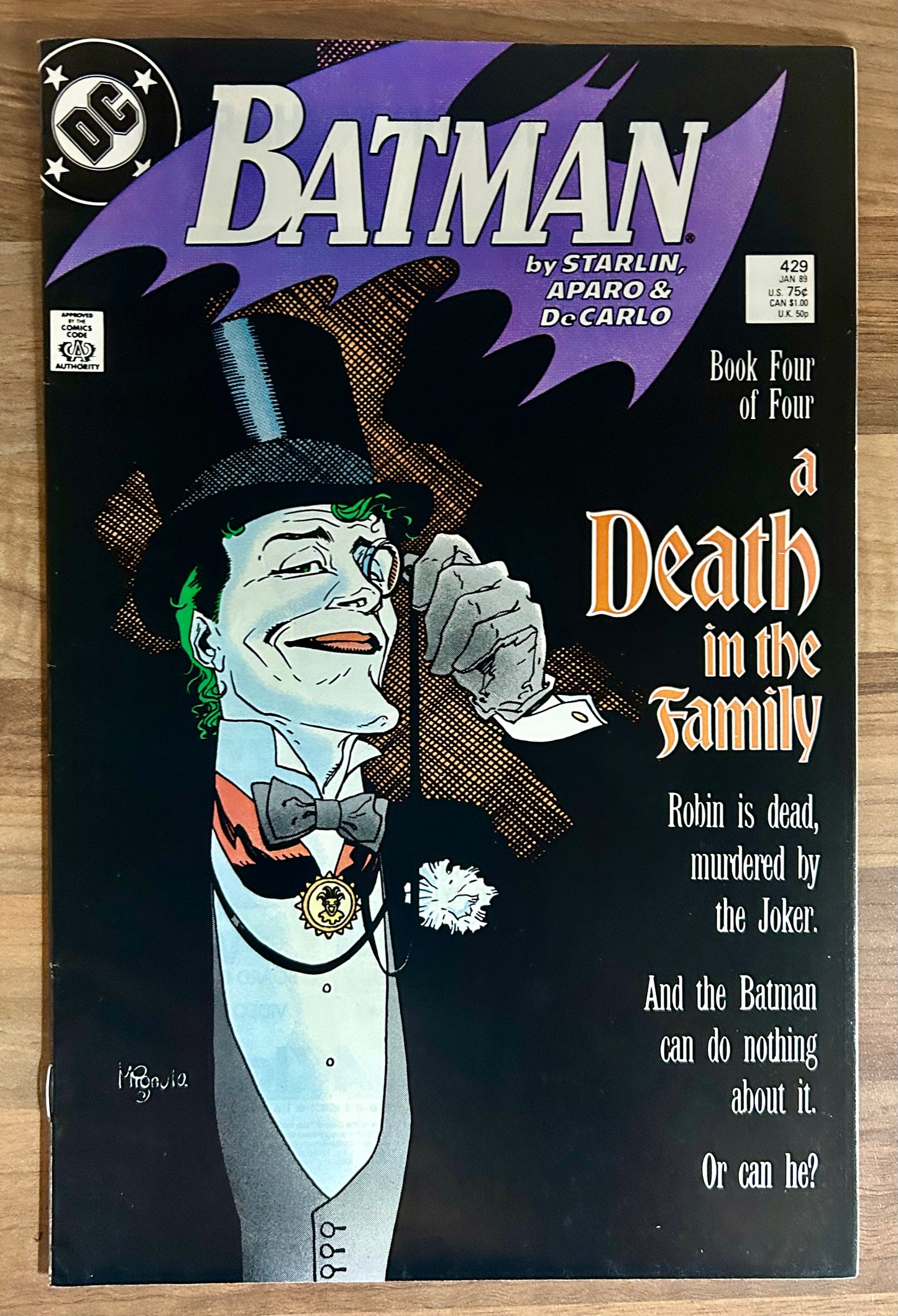 BATMAN #429 [DC COMICS] DIRECT 1989 VF