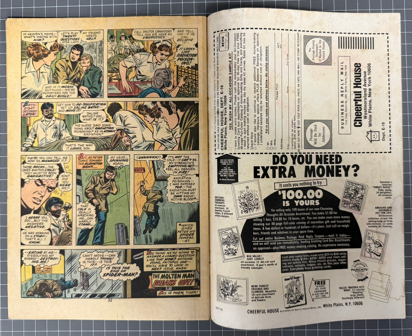 🔑 THE AMAZING SPIDER-MAN #132 [MARVEL COMICS] DIRECT 1974 GD+