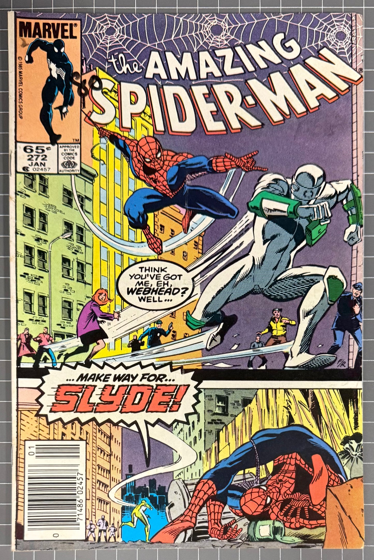 🔑 AMAZING SPIDER-MAN #272 [MARVEL COMICS] *1ST APP. SLYDE* 1985 VG/FN