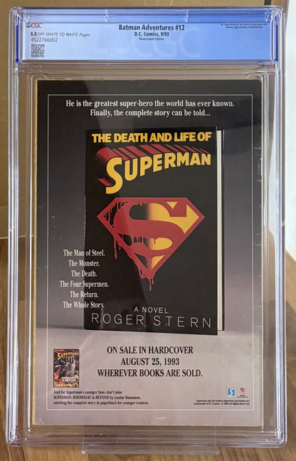 🔑 BATMAN ADVENTURES #12 CGC 5.5 [DC] COMIC **1ST APPEARANCE HARLEY QUINN** 1993