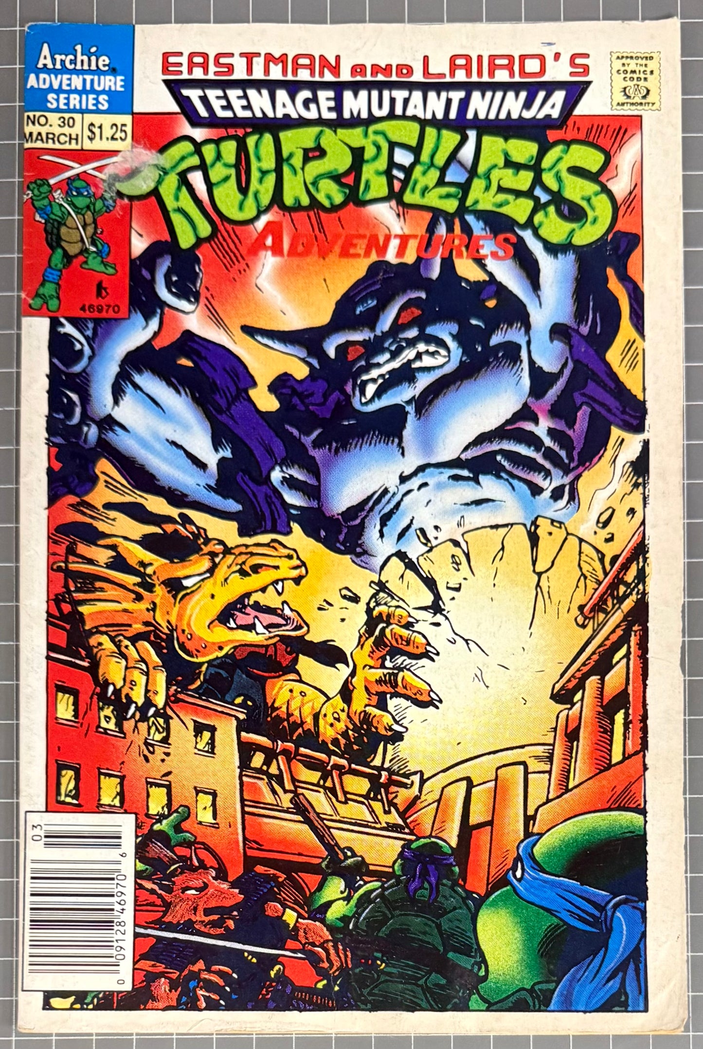 TEENAGE MUTANT NINJA TURTLES ADVENTURES #30 [ARCHIE] NEWSSTAND COMIC 1992 VG/FN