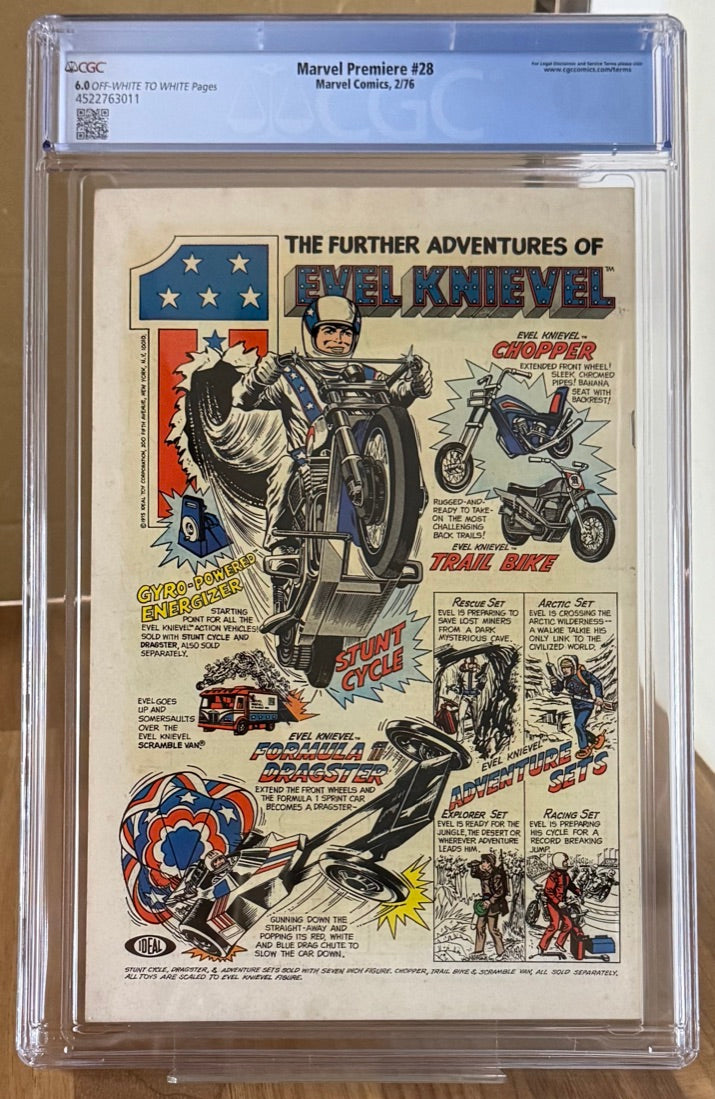 🔑 MARVEL PREMIERE #28 CGC 6.0 [MARVEL] COMIC *1ST TEAM APP. LEGION OF MONSTERS* 1976