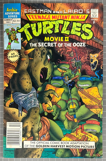 TEENAGE MUTANT NINJA TURTLES MOVIE II THE SECRET OF THE OOZE [ARCHIE] 1991 VG/FN