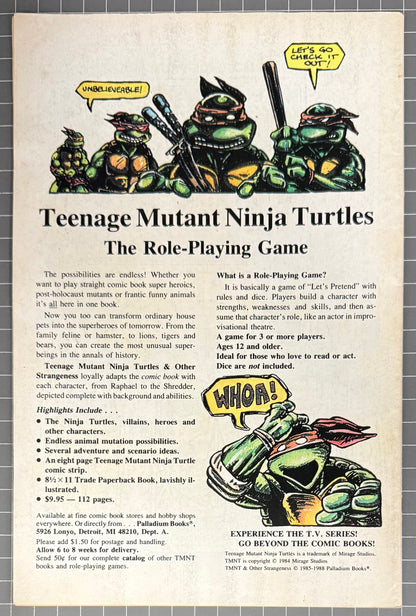 🔑 TEENAGE MUTANT NINJA TURTLES ADVENTURES #2 [ARCHIE] NEWSSTAND COMIC 1988 FN+