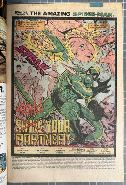 🔑 AMAZING SPIDER-MAN #318 [MARVEL COMICS] DIRECT *TODD MCFARLANE* 1989 FN/VF