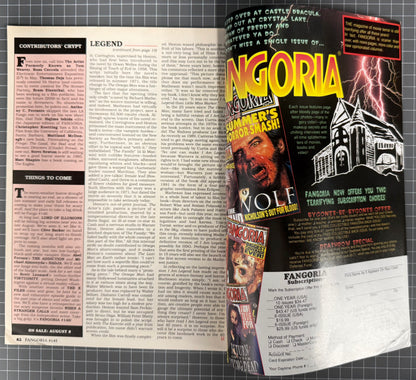 FANGORIA VOL. 1 #145 [STARLOG / O'QUINN] HORROR MAGAZINE 1995