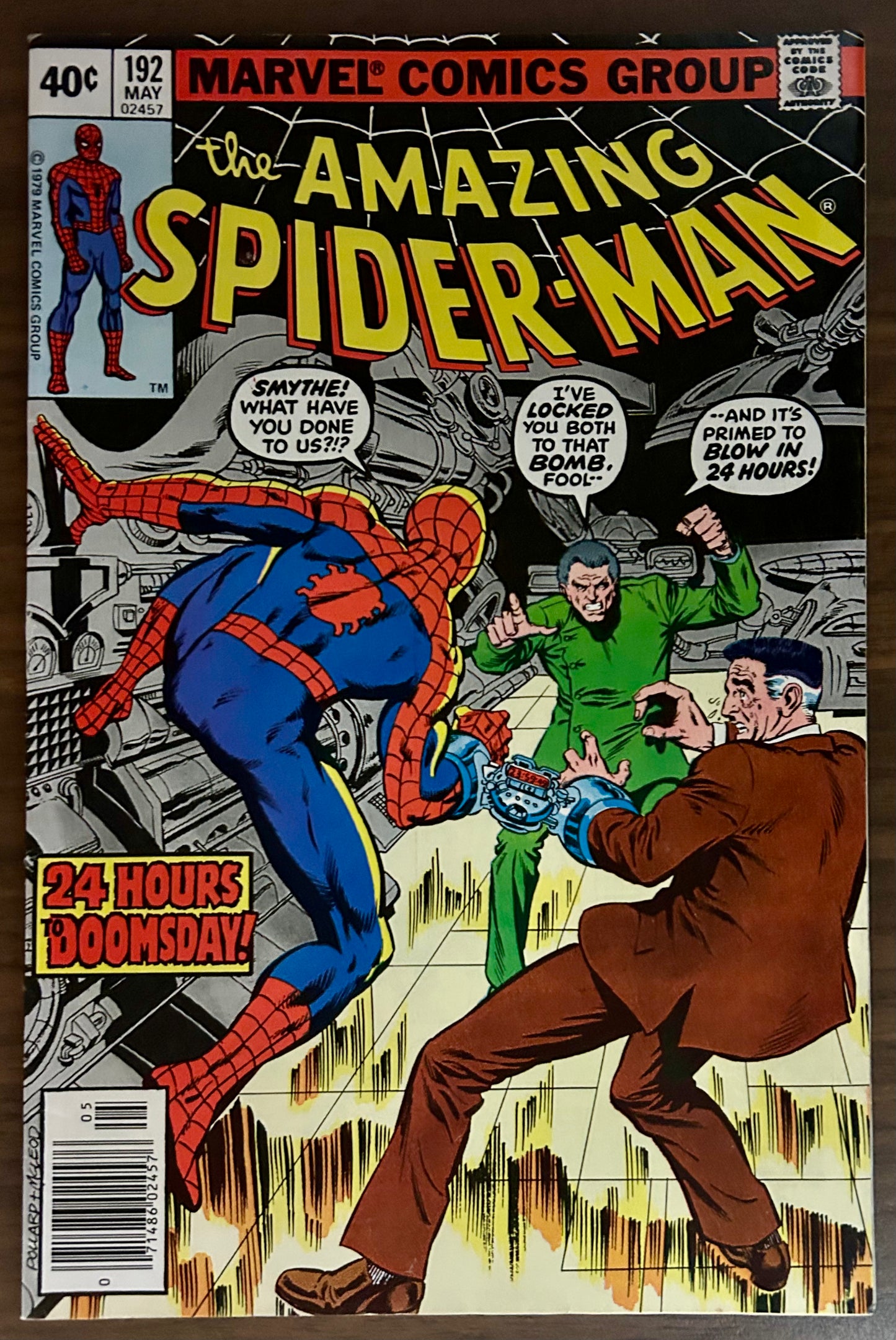 🔑 THE AMAZING SPIDER-MAN #192 [MARVEL COMICS] *SPENCER SMYTHE DEATH* 1979 VF