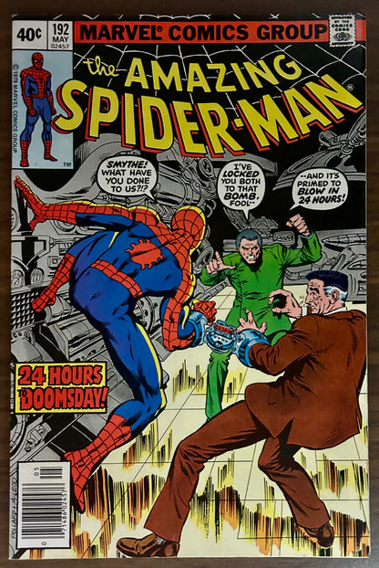 🔑 THE AMAZING SPIDER-MAN #192 [MARVEL COMICS] *SPENCER SMYTHE DEATH* 1979 VF