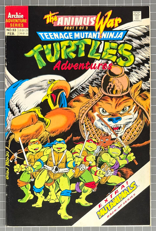 TEENAGE MUTANT NINJA TURTLES ADVENTURES #53 [ARCHIE] DIRECT COMIC 1994 FN+