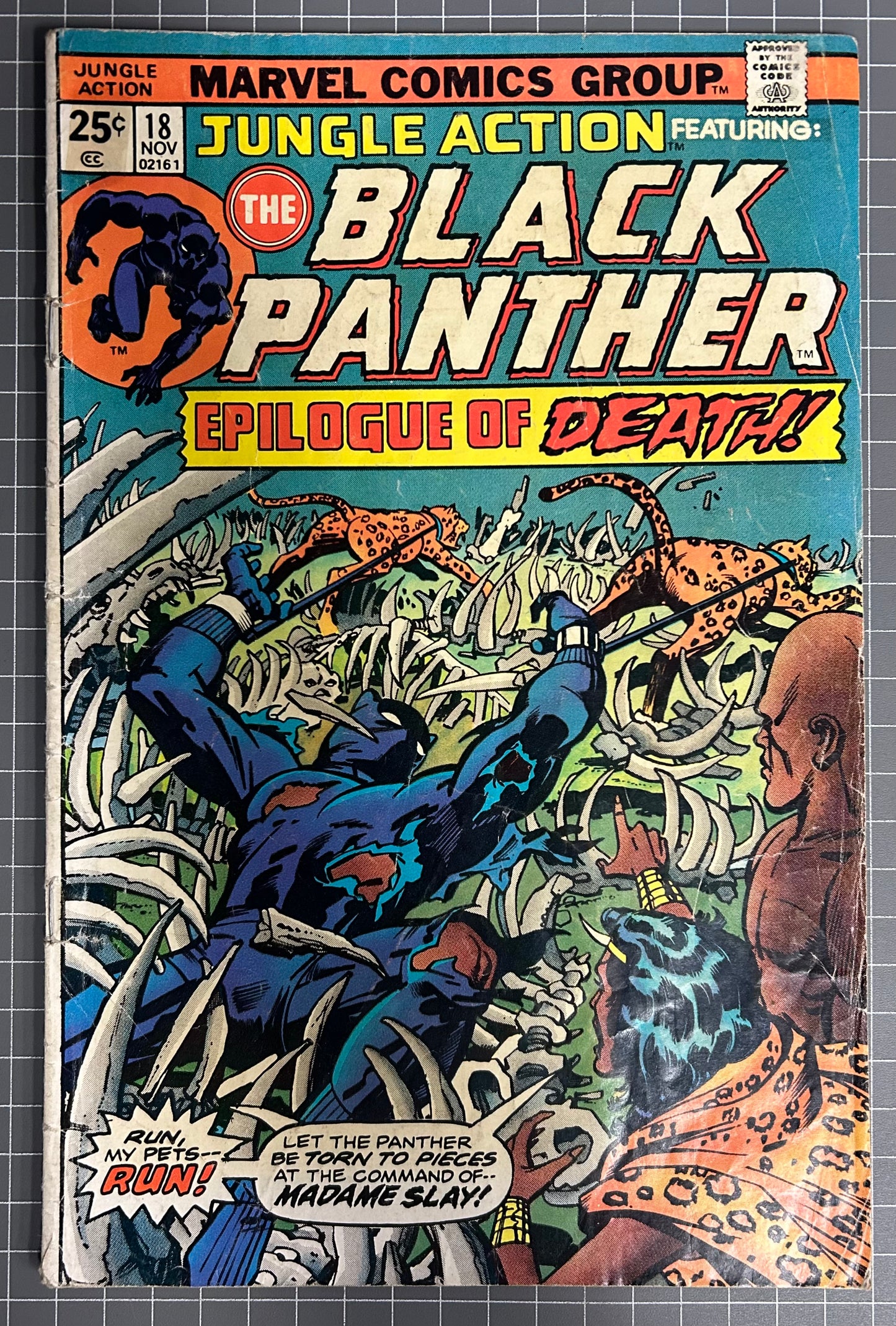 🔑 JUNGLE ACTION #18 [MARVEL COMICS] *MADAME SLAY DEBUT* DIRECT 1975