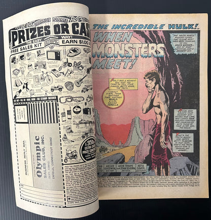 THE INCREDIBLE HULK #151 [MARVEL COMICS] DIRECT 1972 FN+