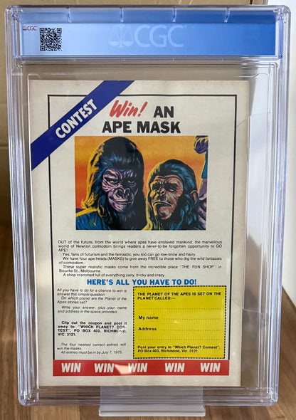 PLANET OF THE APES #2 CGC 8.5 + POSTER [NEWTON COMICS] AUSTRALIAN MARVEL 1975