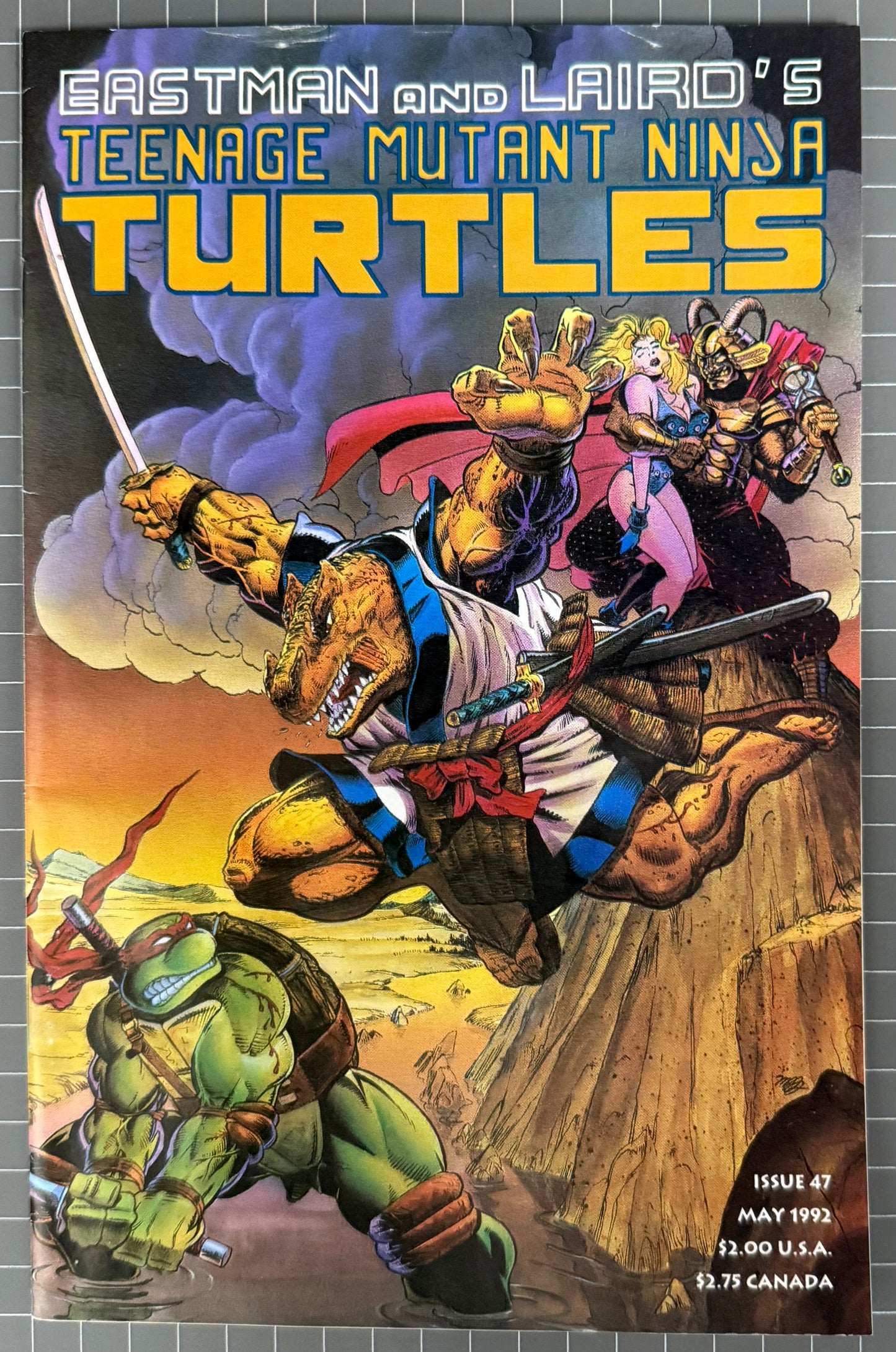 🔑 TEENAGE MUTANT NINJA TURTLES #47 (TMNT) [MIRAGE] *1ST APP. SPACE USAGI* 1992 FN+
