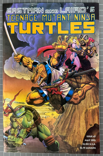 🔑 TEENAGE MUTANT NINJA TURTLES #47 (TMNT) [MIRAGE] *1ST APP. SPACE USAGI* 1992 FN+