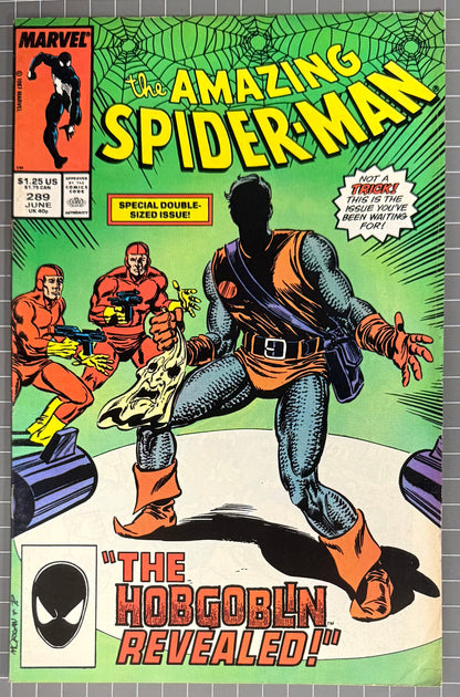 🔑 AMAZING SPIDER-MAN #289 [MARVEL COMICS] *1ST APP. 5TH HOBGOBLIN* 1987 FN/VF