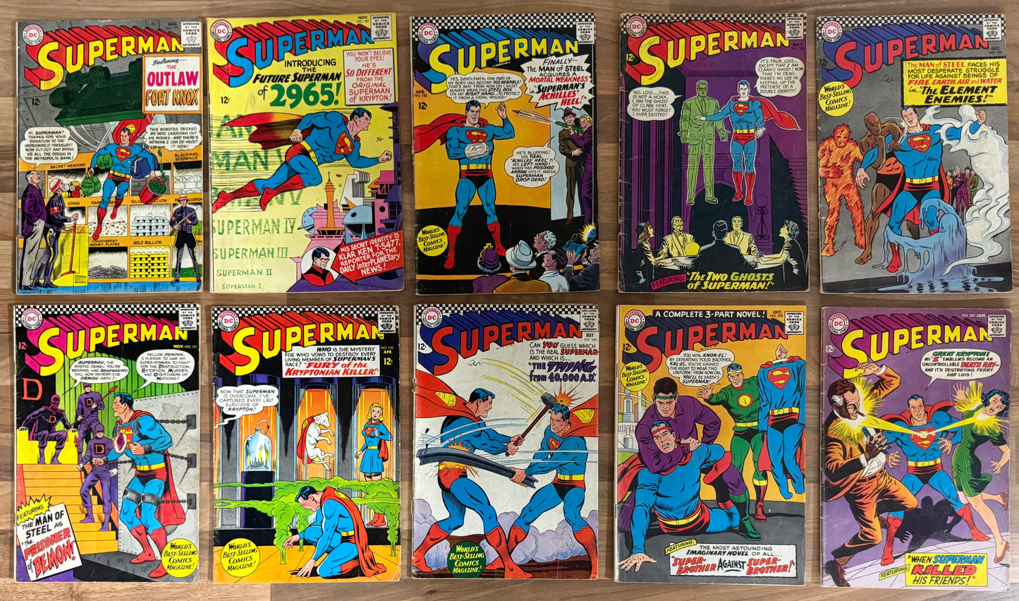 SUPERMAN #179-#255 [DC] NON SEQUENTIAL LOT 20 COMICS SILVER/BRONZE AGE BUNDLE