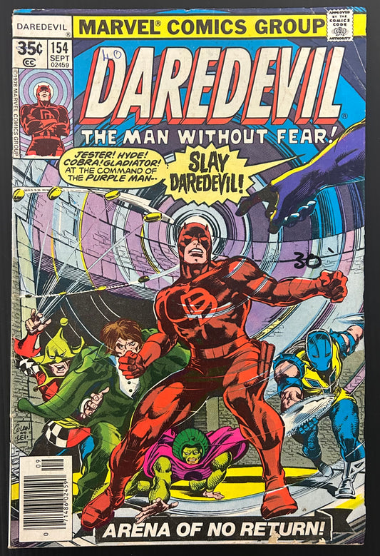 DAREDEVIL #154 [MARVEL COMICS] NEWSSTAND 1978 VG+