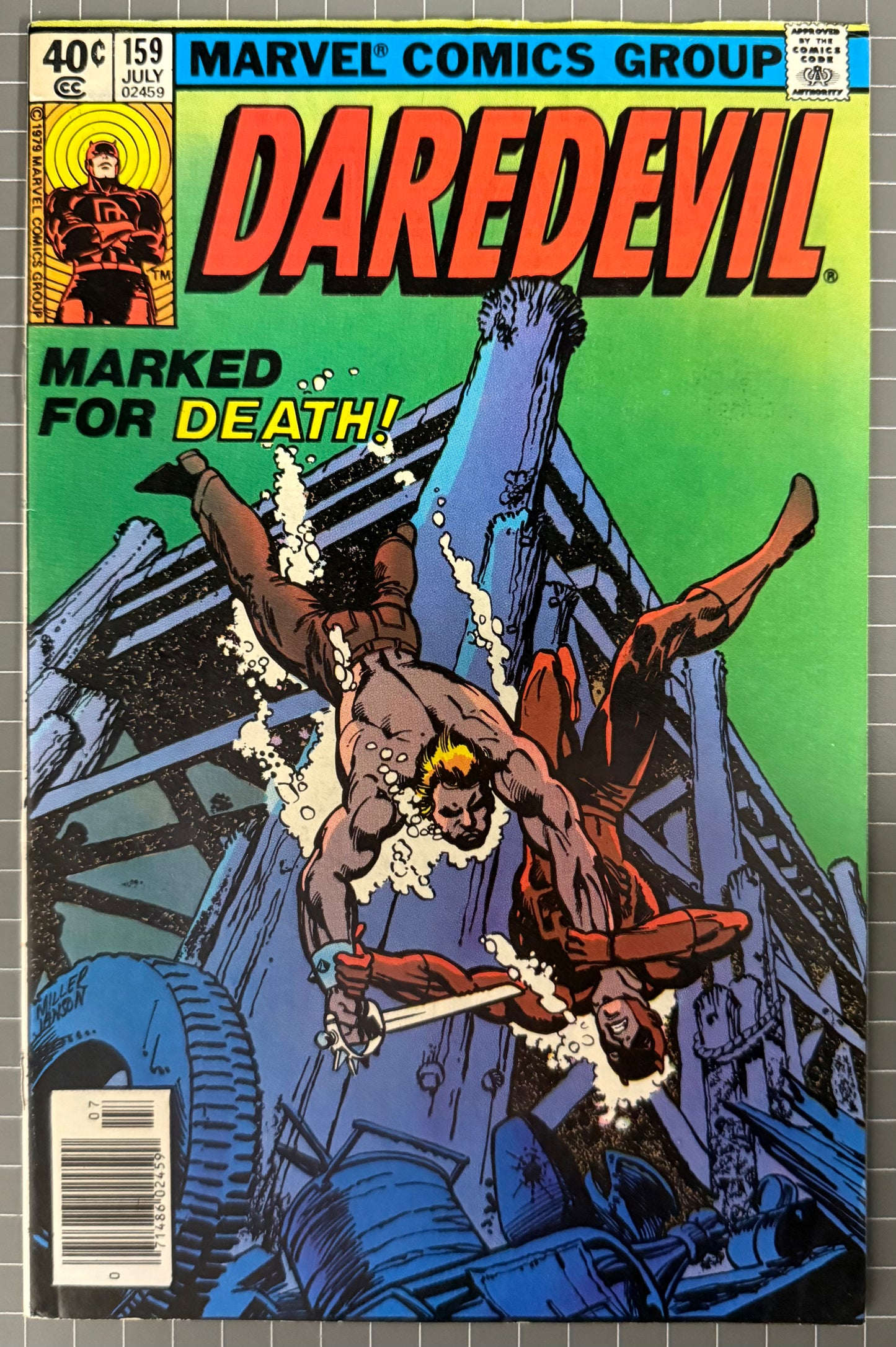 🔑 DAREDEVIL #159 [MARVEL COMICS] NEWSSTAND *COVER ART FRANK MILLER* 1979 VF-