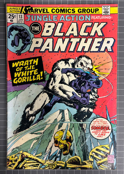 JUNGLE ACTION #13 [MARVEL COMICS] DIRECT 1974 VG/FN