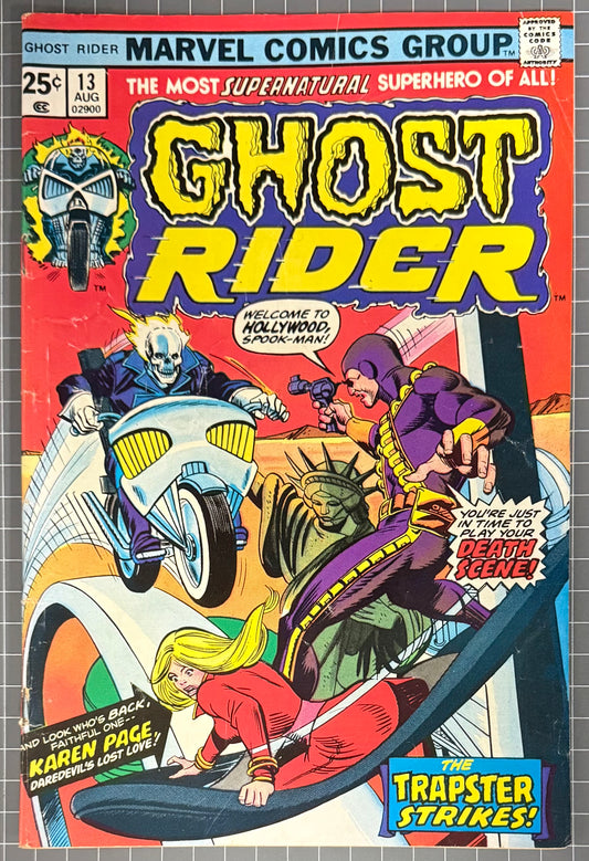 GHOST RIDER #13 [MARVEL COMICS] DIRECT 1975 VG+