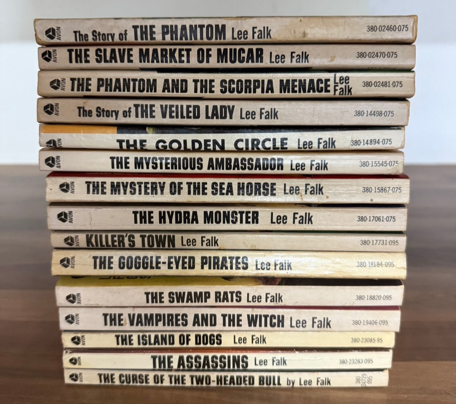 THE STORY OF THE PHANTOM BY LEE FALK #1-15 COMPLETE AVON PAPERBACK SET 1972-75