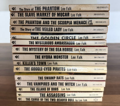 THE STORY OF THE PHANTOM BY LEE FALK #1-15 COMPLETE AVON PAPERBACK SET 1972-75