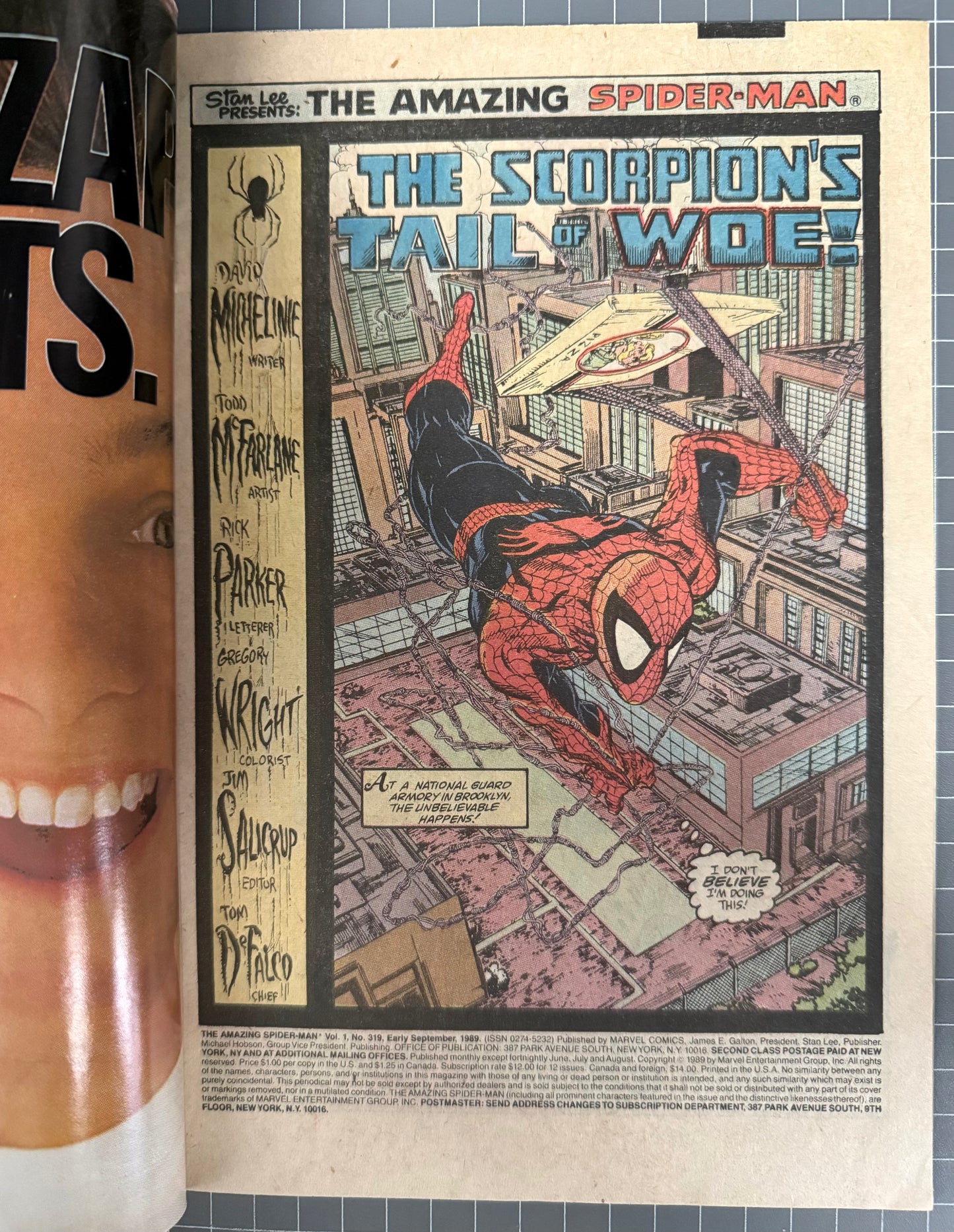 🔑 THE AMAZING SPIDER-MAN #319 [MARVEL COMICS] NEWSSTAND *TODD MCFARLANE* 1989 VG/FN