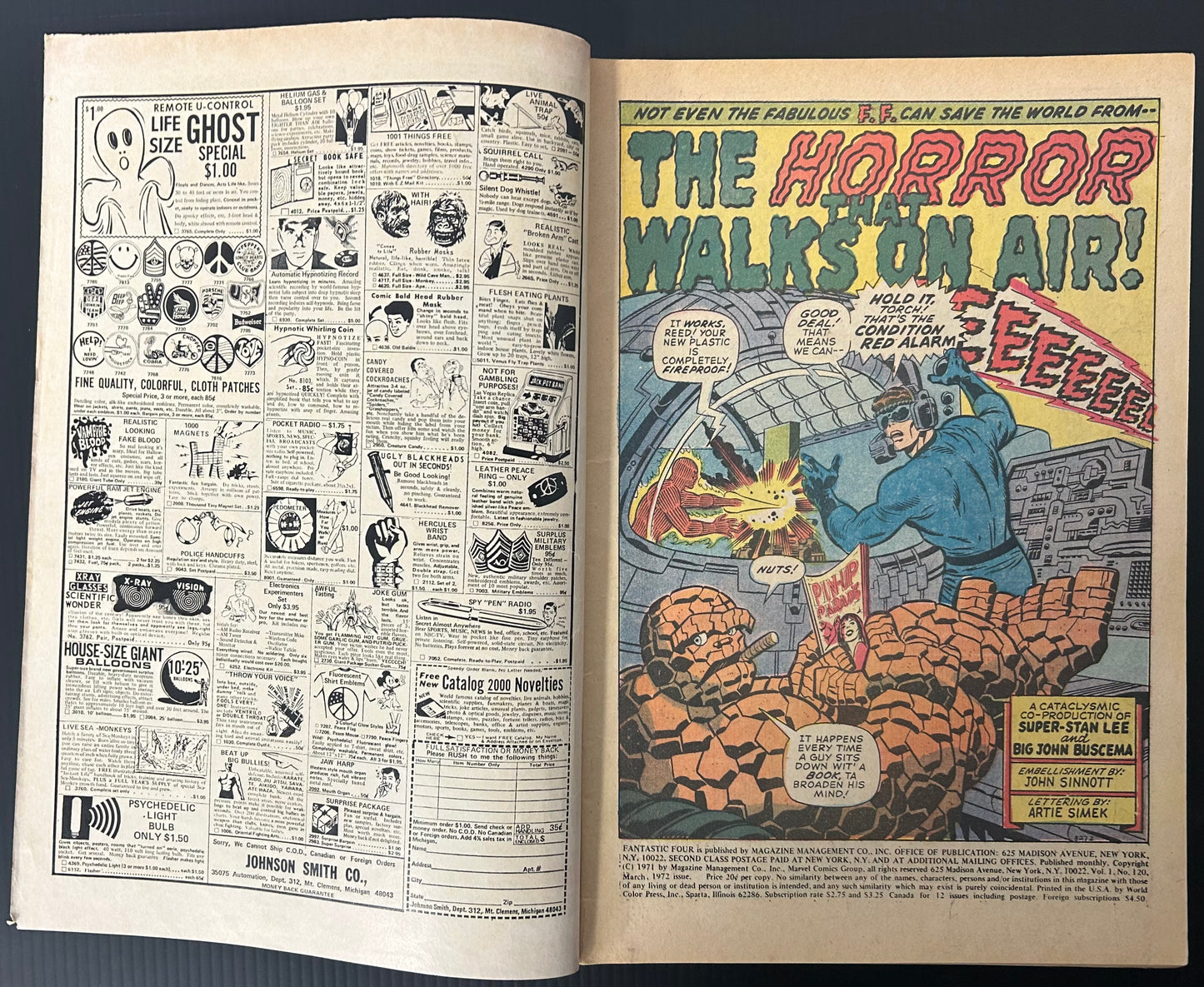 🔑 FANTASTIC FOUR #120 [MARVEL COMICS] DIRECT *AIR-WALKER DEBUT* 1972