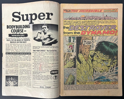 🔑 THE INCREDIBLE HULK #166 [MARVEL COMICS] DIRECT *1ST APP. ZZZAX* 1973 GD