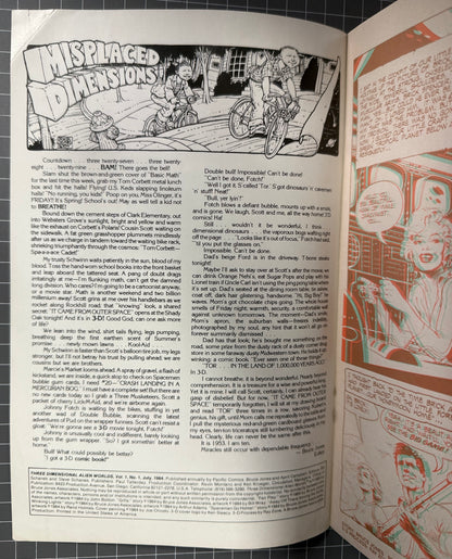 🔑 THREE DIMENSIONAL ALIEN WORLDS #1 THREE DIMENSIONAL! [PACIFIC COMICS] 1984 VG/FN