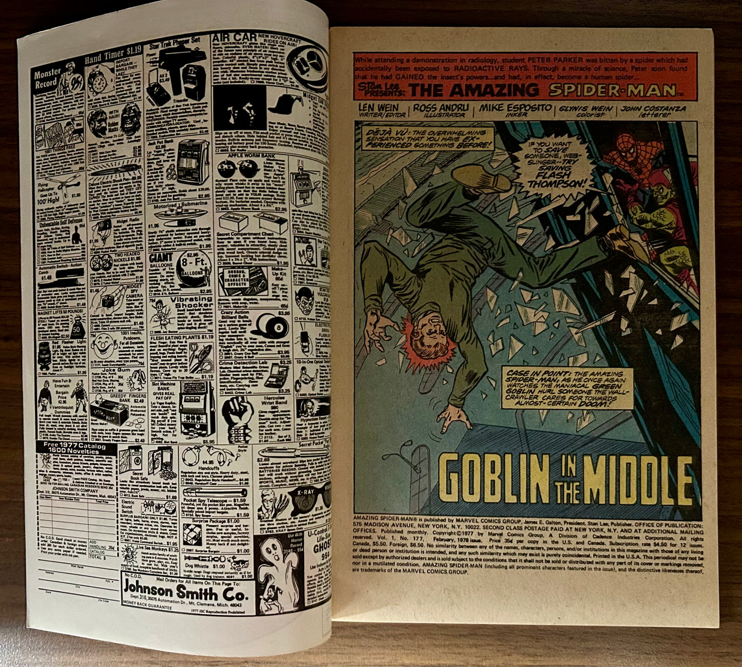 THE AMAZING SPIDER-MAN #177 [MARVEL COMICS] NEWSSTAND 1978 VF
