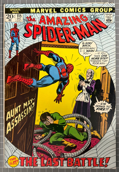THE AMAZING SPIDER-MAN #115 [MARVEL COMICS] *JOHN ROMITA* 1972 FN+
