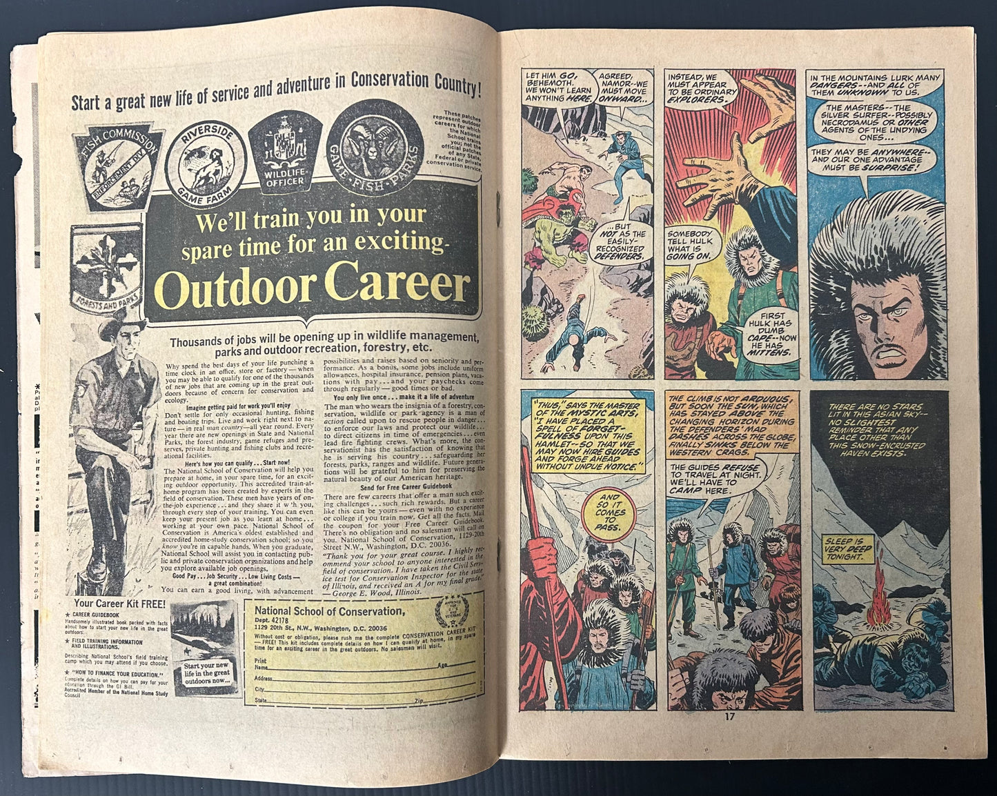 🔑 THE DEFENDERS #2 [MARVEL COMICS] DIRECT *SILVER SURFER JOINS THE DEFENDERS* 1973