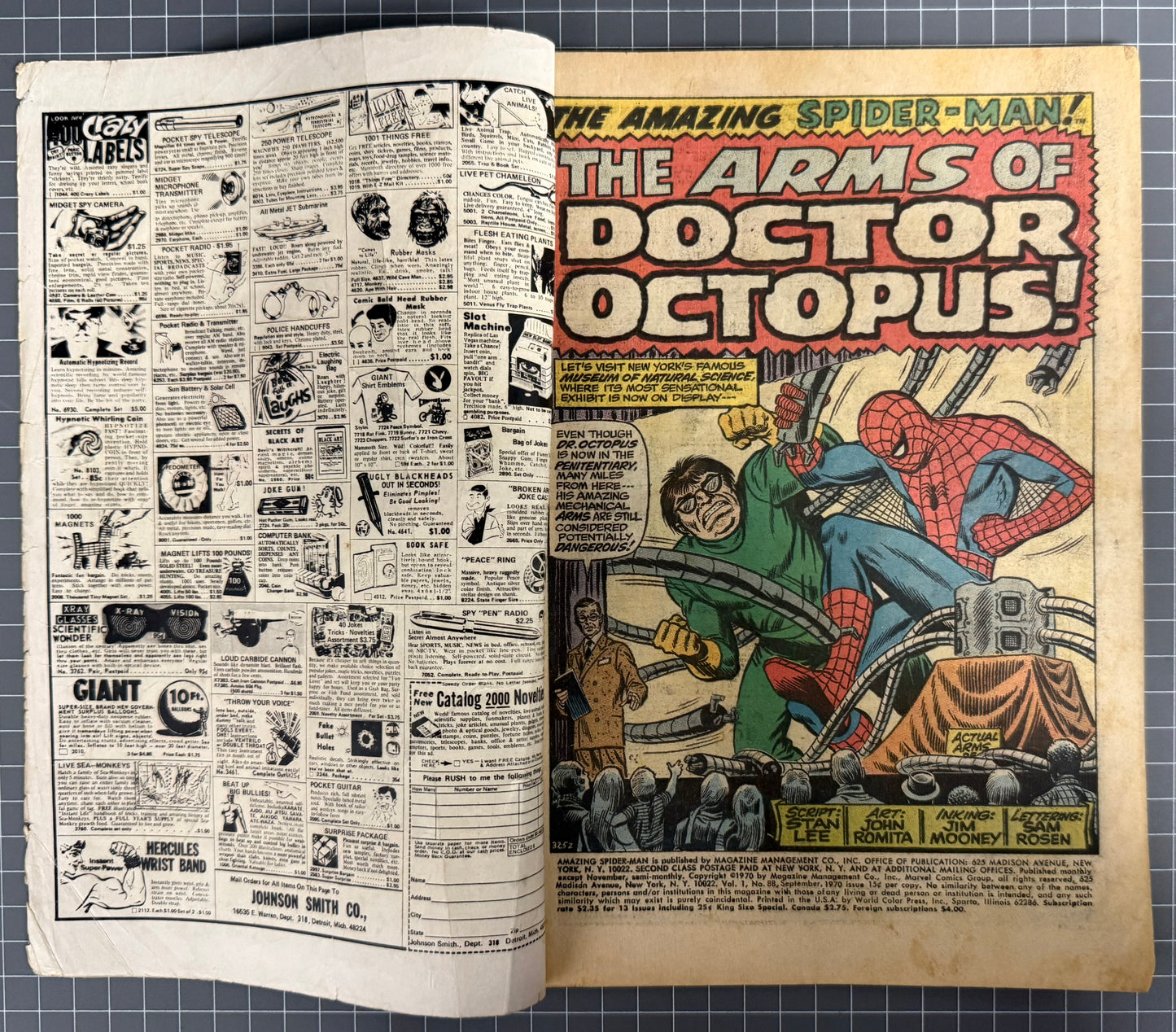 THE AMAZING SPIDER-MAN #88 [MARVEL COMICS] DIRECT 1970 PR