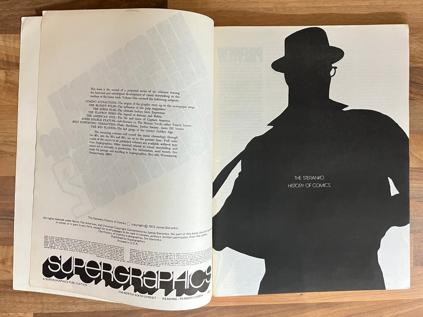1970's JIM STERANKO The History Of Comics VOLUME 1 and 2 Oversized Supergraphics