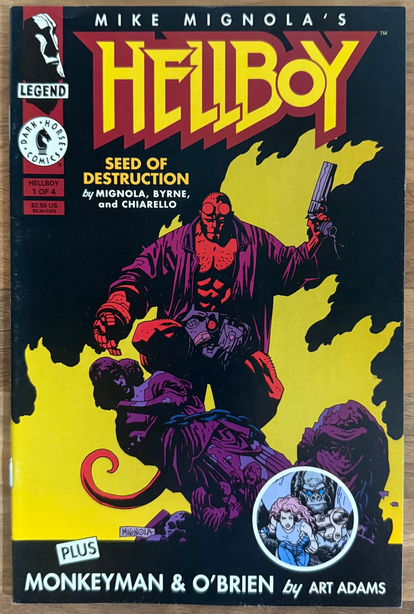 🔑 HELLBOY: SEED OF DESTRUCTION #1-4 SET [DARK HORSE] LOT 4 COMICS HIGH GRADE