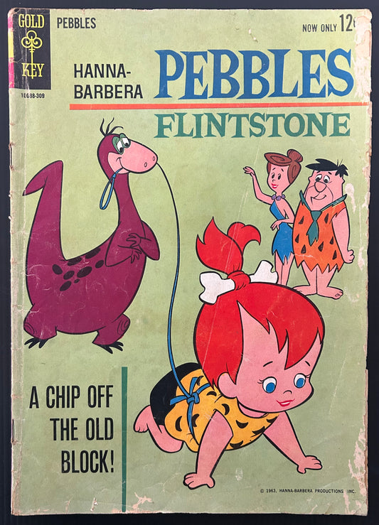 PEBBLES FLINTSTONE #1 [GOLD KEY COMICS] 1963 GD