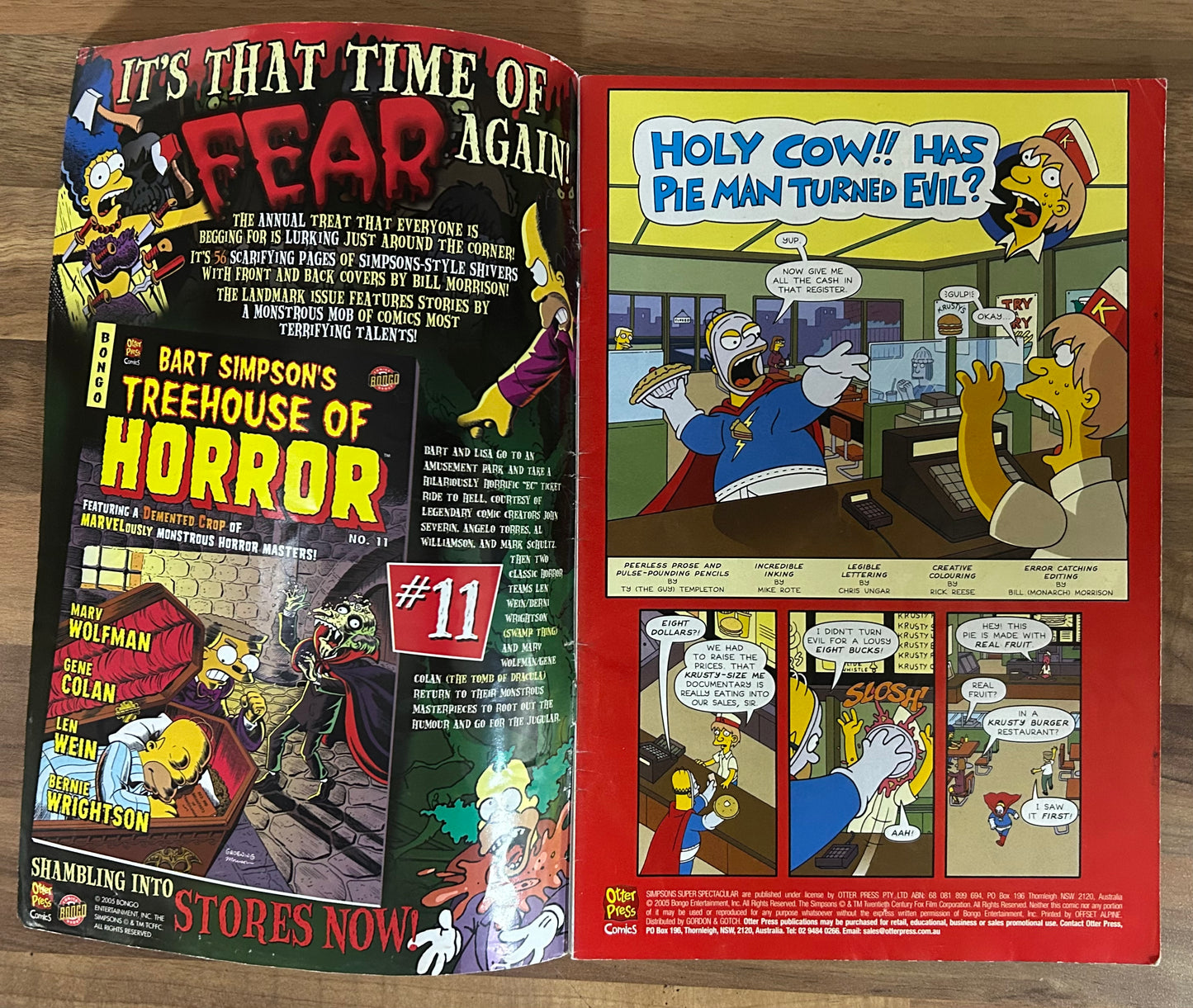 SIMPSONS SUPER SPECTACULAR #1 [OTTO PRESS] AUSTRALIAN COMIC REPRINT 2010 VG