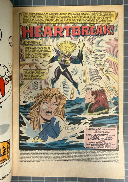 🔑 UNCANNY X-MEN #222 [MARVEL COMICS] DIRECT 1987 FN+
