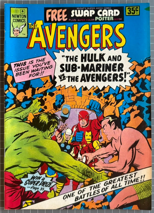 THE AVENGERS #6 [NEWTON COMICS] AUSTRALIAN MARVEL 1975