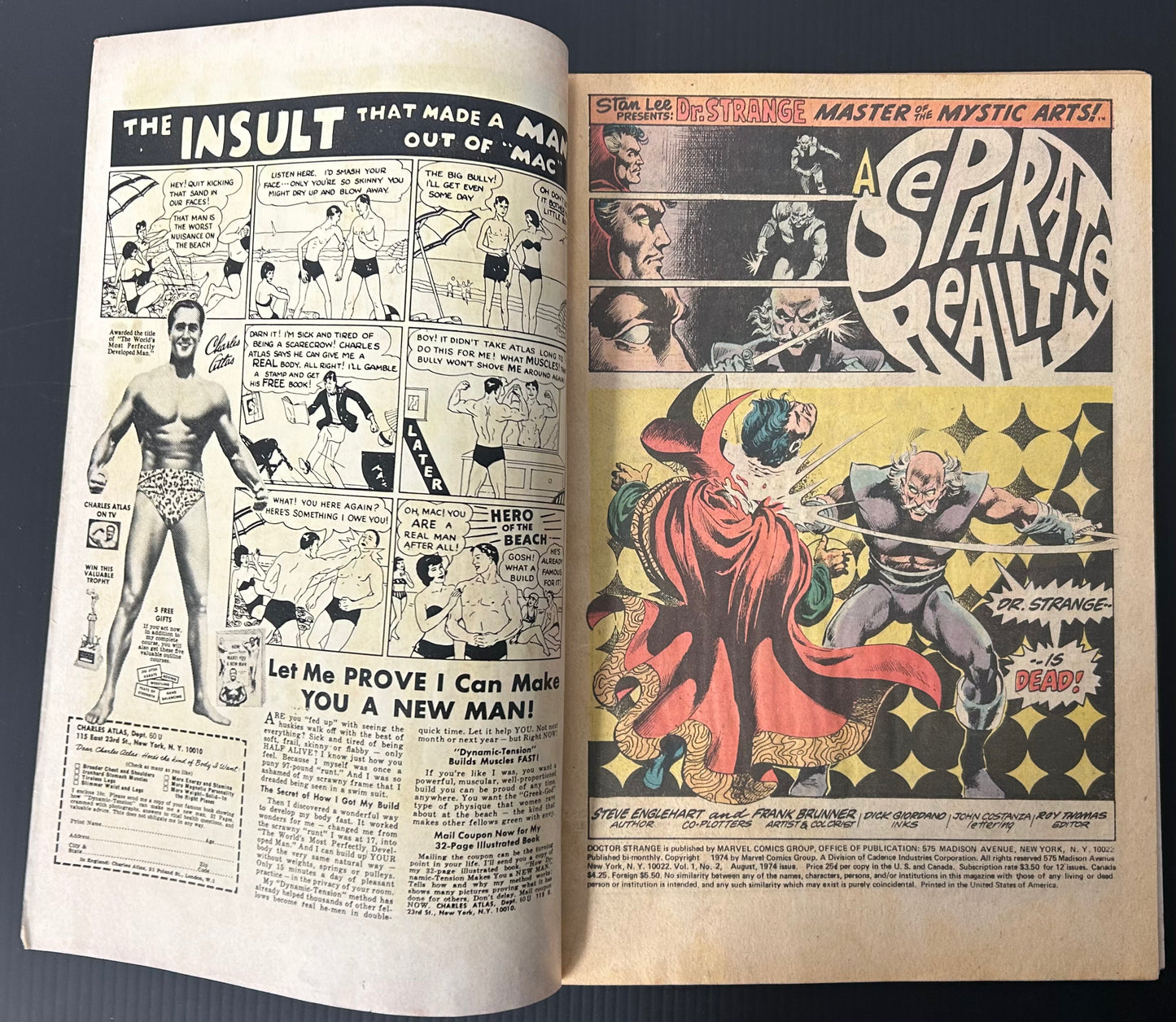 DR STRANGE #2 [MARVEL COMICS] DIRECT 1974 VG-