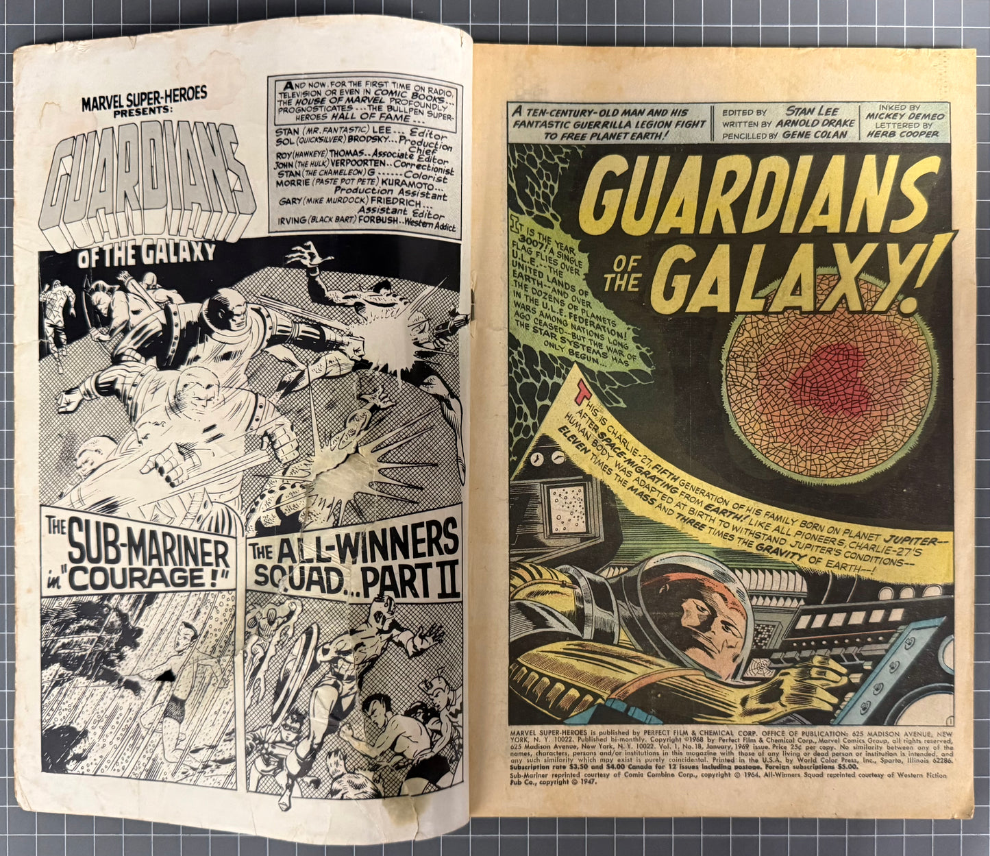 🔑 MARVEL SUPER-HEROES #18 * 1ST APP. GUARDIANS OF THE GALAXY* COMIC 1969 GD-
