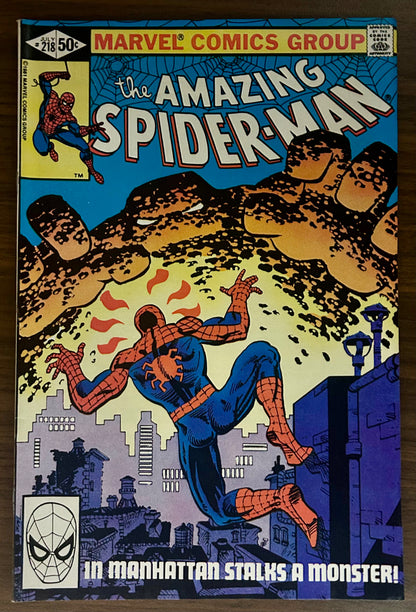 THE AMAZING SPIDER-MAN #218 [MARVEL COMICS] DIRECT 1981 VF+
