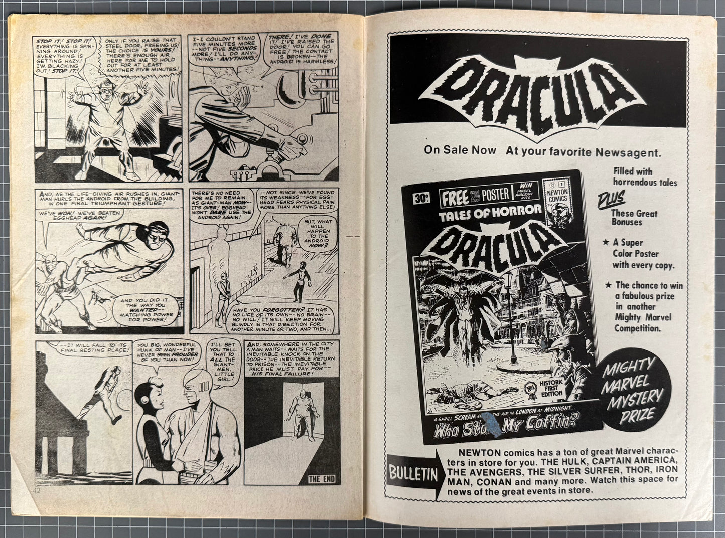 🔑 THE AVENGERS #2 + POSTER [NEWTON COMICS] AUSTRALIAN MARVEL 1975