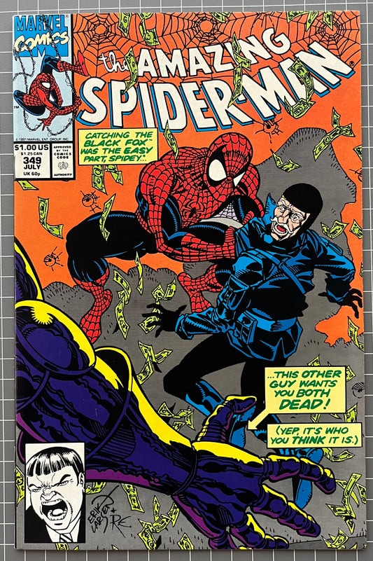 THE AMAZING SPIDER-MAN #349 [MARVEL COMICS] *DIRECT 1991 VF/NM